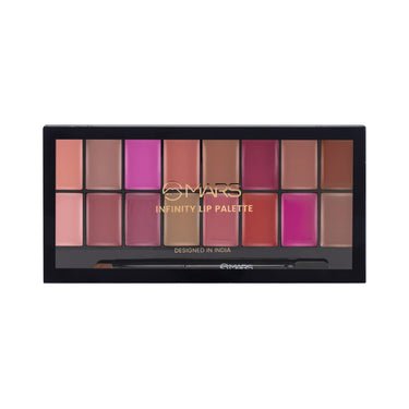 MARS Infinity Lip Palette | Demi Matte | 16 Colors to Infinte Lipstick Colors | Free Spatula cum Applicator (36.0 gm) (03-Multicolor)